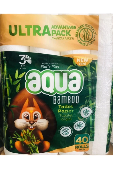 Aqua 40’li Bambu Tuvalet Kağıdı 3 Katlı ürün görseli 1