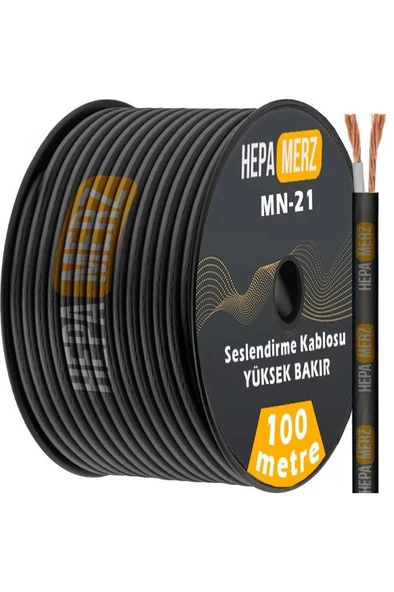 Hepa Merz MN-21 Mono Mikrofon Kablosu 1x0.22 mm Ses Kablosu 100 Mt.(%100 Bakır) ürün görseli 1