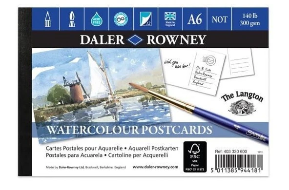 Daler Rowney Suluboya Postcard - A6 12 Yaprak 18534 ürün görseli 1