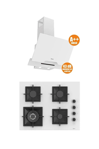 Ferre MEGA SERİSİ 2'Lİ ANKASTRE SET OCAK+DAVLUMBAZ (D064SA-SC406) ürün görseli 1