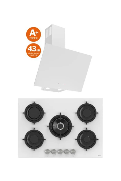 Ferre MEGA SERİSİ 2'Lİ ANKASTRE SET OCAK+DAVLUMBAZ (D078-SA-RS036) ürün görseli 1