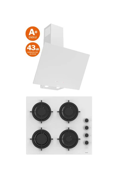 Ferre MEGA SERİSİ 2'Lİ ANKASTRE SET OCAK+DAVLUMBAZ (D078-SA-CS206) ürün görseli 1