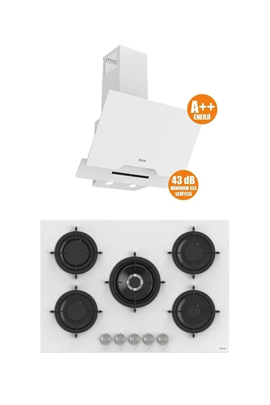 Ferre MEGA SERİSİ 2'Lİ ANKASTRE SET OCAK+DAVLUMBAZ (D064SA-RS036) ürün görseli 1