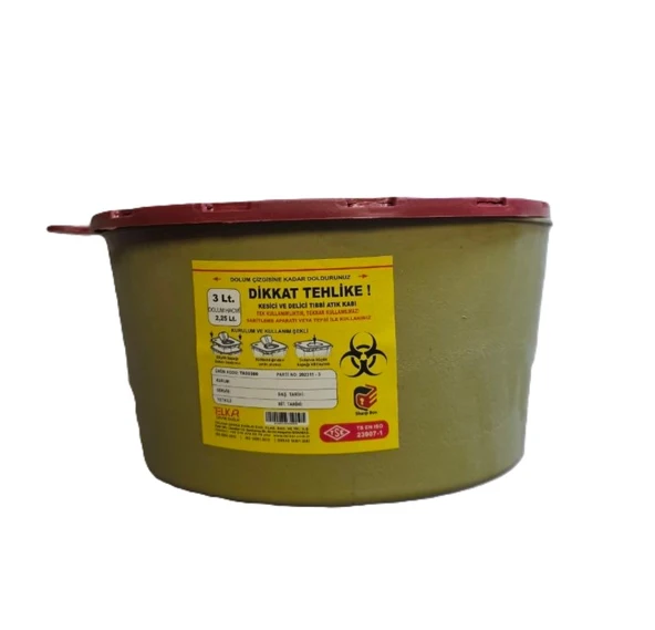 Tıbbi Atık Kutusu 3lt  Telkar - Ta00310 ürün görseli 1