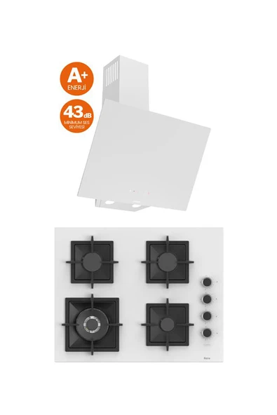 Ferre MEGA SERİSİ 2'Lİ ANKASTRE SET OCAK+DAVLUMBAZ (D078-SA-SC406) ürün görseli 1