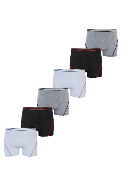 6 lı Tutku Erkek Çocuk Boxer Pamuklu Elastan TEC0133 ürün görseli 1