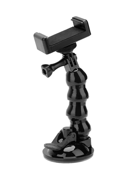 AYEX AX-231T VANTUZLU ARAÇ İÇİ ESNEK KAMERA VE TELEFON TUTUCU, GOPRO, DJI OSMO ACTION, INSTA360 VE AKILLI TELEFONLAR İLE UYUMLU ürün görseli 1