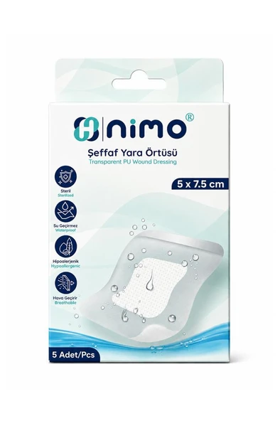 Nimo Şeffaf Yara Örtüsü 5x7,5 cm 5li ürün görseli 1