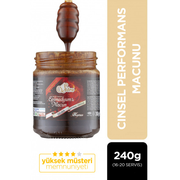 Sidra Özel Bitkisel Karışımlı Ginsengli Macun Orijinal Bandrollü (RED) 240 gr Macun (16 SERVİS) Unisex Orjinal ürün görseli 1