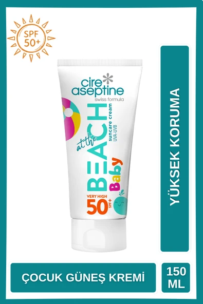 CIRE ASEPTINE At The Beach Baby Güneş Kremi Very High 50 Spf+ 150 Ml. ürün görseli 1