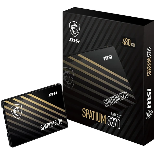 Msı Spatium S270 480gb 500-450mb/s Sata 2.5" Ssd ürün görseli 1