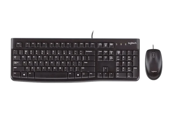 Logitech MK120 Kablolu Q Klavye Mouse Set Siyah ürün görseli 1