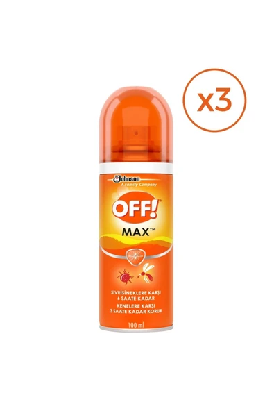 OFF ! 6 Saate Kadar Etki Sivrisinek ve Kenelere Karşı Sinekkovar Sprey Max 100 ml x3 ürün görseli 1