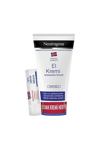 Neutrogena El Kremi Parfümlü 75 ml Ve Dudak Nemlendirici ürün görseli 1