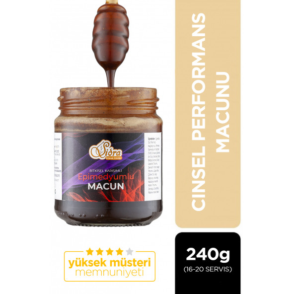 Sidra Özel Bitkisel Karışımlı Ginsengli Macun Orijinal Bandrollü (MOR) 240 gr Macun (16 SERVİS) Unisex Orjinal ürün görseli 1