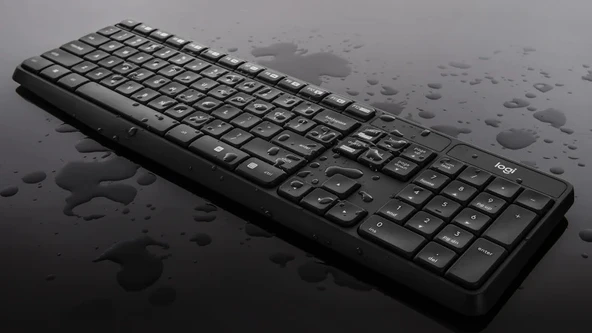 Logitech MK235 Multimedya Q Klavye Mouse Set Siyah - Resim 5
