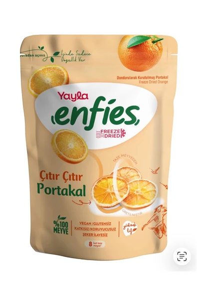 Yayla Enfies Freeze Dried Dondurularak Kurutulmuş Çıtır Meyve-Portakal 15 Gr ürün görseli 1