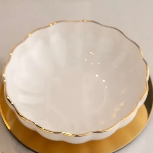 Kütahya Porselen Bone Luz Mini Kase Altın File 8cm Tekli ürün görseli 1