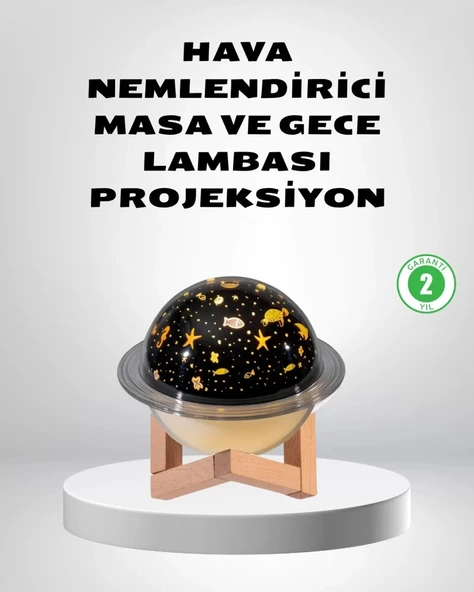 Nevamel® USB Projeksiyon Gece Lambası ve Hava Nemlendirici – Aromaterapi Destekli Taşınabilir Mini ürün görseli 1