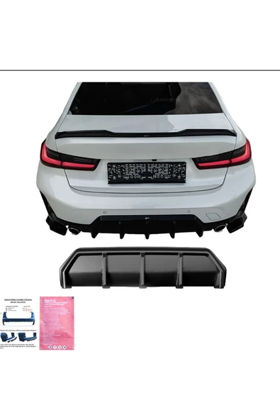 ROAL TUNİNGBMW 3 Serisi M-Pack G20 / G21 Facelift 2022+ ile uyumlu arka difüzör. ürün görseli 1