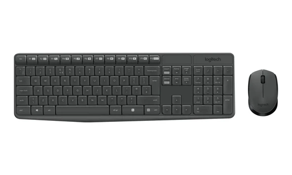 Logitech MK235 Multimedya Q Klavye Mouse Set Siyah ürün görseli 1
