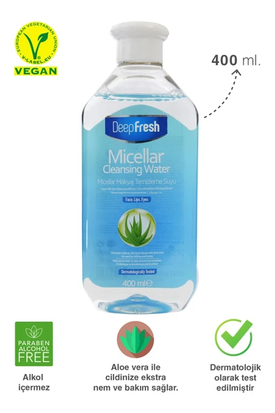 Deep Fresh Micellar Cilt - Makyaj Temizleme Suyu 400 Ml - Resim 2