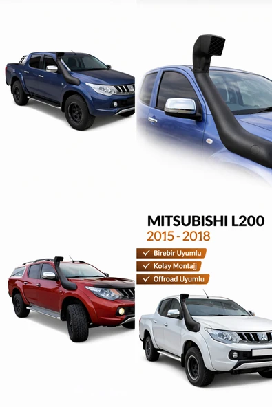 ROAL TUNİNGMitsubishi L200 2015-2018 Model Birebir Uyumlu Aktif Hava Girişli Snorkel ürün görseli 1