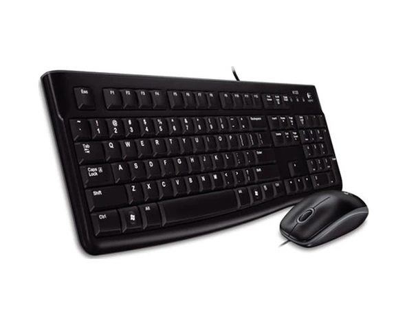 Logitech MK120 Kablolu Q Klavye Mouse Set Siyah - Resim 2