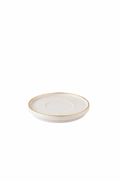 Kütahya Porselen Bone Desire Çay Tabağı 12cm Altın Yaldızlı Tekli ürün görseli 1