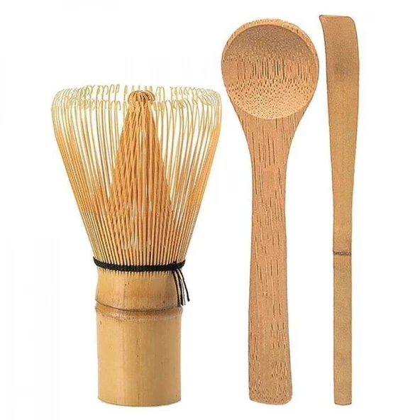 Matcha Çayı Hazırlama Bambu 3'lü Set (MF-01) ürün görseli 1