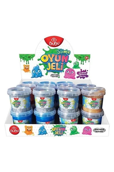 Bu-Bu Oyun Jeli Slime Metalik 145 Gram Slm020 (24 Lü Paket) ürün görseli 1