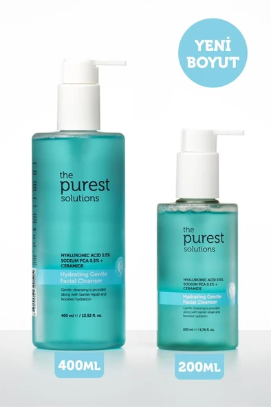 The Purest Solutions Kuru ve Karma Ciltler İçin Nemlendirici Ve Bariyer Onarıcı Hyalüronik Asit Yüz Temizleme Jeli 400 ml ürün görseli 1
