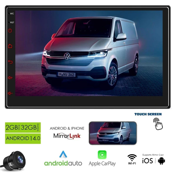 MEGAVOX MGX-702 Android Double Dın 7 İnç 2+32GB BT/USB/GPS/Radyo/IPS Ekran/Geri Görüş Kamerası ürün görseli 1