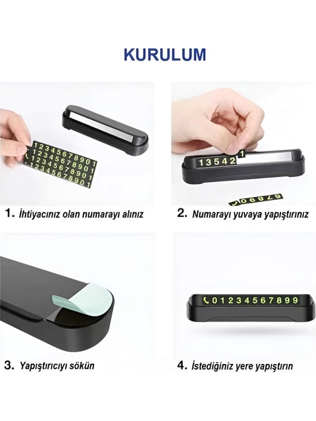 Araç Numaratör, Araç Park Telefon Numaratörü, Araba Için Numaratör Telefon - Resim 2