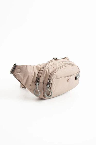 Unisex Paraşüt Kumaş Suya Dayanıklı 3 Bölmeli Body Bag SI-6036  Vizon ürün görseli 1