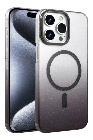 Newface Apple iPhone 14 Pro Max Glossy Magsafe Kapak - Siyah ürün görseli 1
