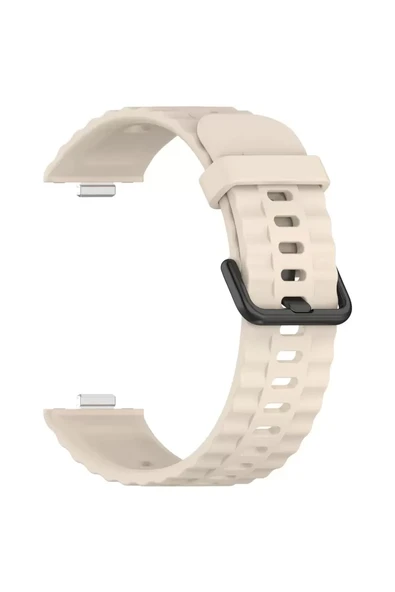 Newface Huawei Watch Fit 3 Klasik Kordon - Bej - Resim 3