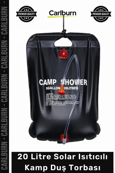 #SuTorbası Portatif Güneş Enerjili PVC Outdoor Su Çantası 20 Litre Solar Isıtıcılı Kamp Duş Torbası ürün görseli 1