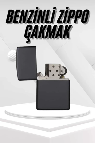 Nevamel® Hediyelik Zarif  Siyah Benzinli Çakmak ürün görseli 1