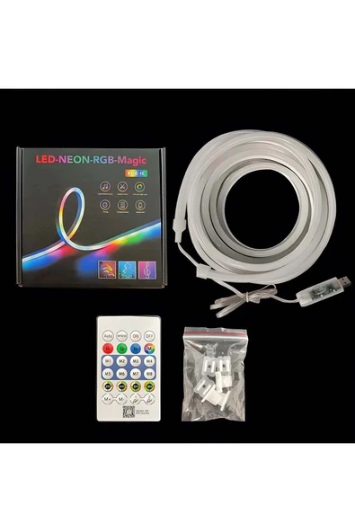 5 metre RGB Neon Led , Rgb Led, Sese Duyarlı Led ürün görseli 1