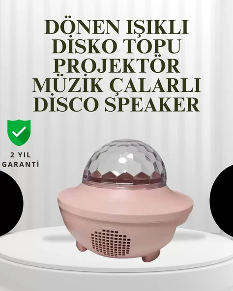 Nevamel® Sesle Etkileşimli Yıldız Projektörlü Gece Lambası – Bluetooth Hoparlörlü USB Girişli Dönen Okyanus ürün görseli 1