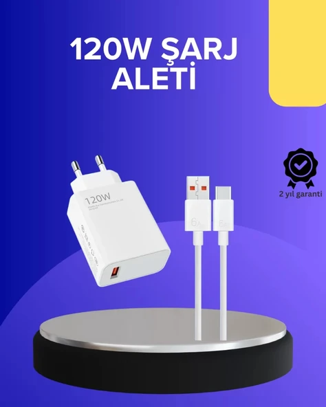 Nevamel® 120 Watt Hızlı Şarj Adaptörü Samsung S20 S21 S22 S23 Uyumlu ürün görseli 1