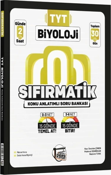 TYT Biyoloji Sıfırmatik Konu Anlatımlı Soru Bankası Ders Platosu ürün görseli 1