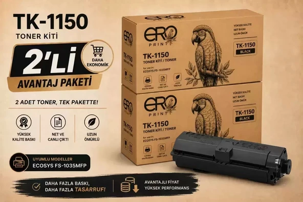 Kyocera ECOSYS M2135dn Muadil Toner - 2'li Avantaj Paket ürün görseli 1