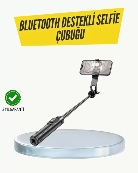 Nevamel® Bluetooth Selfie Çubuğu –  Katlanabilir Uzaktan Kumandalı ürün görseli 1