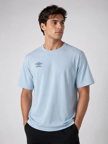 UMBRO Season Erkek Açık Mavi Pamuklu Spor Tişört NF0150 ürün görseli 1