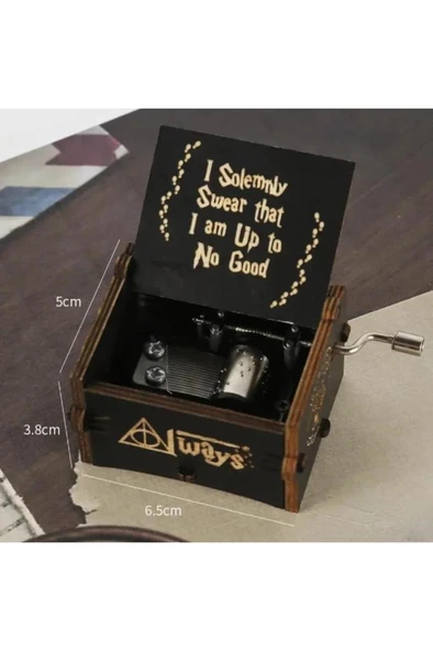 Harry Potter Always Lazer Işlemeli Çevirmeli Mini Müzik Kutusu - Resim 3