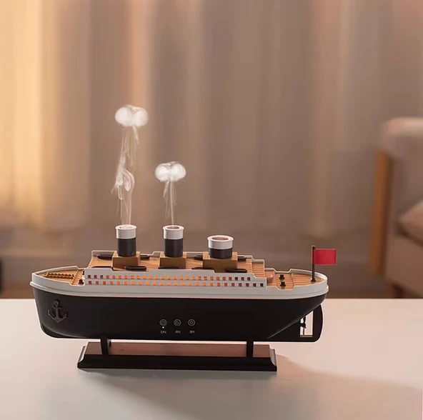 PLENTIFUL Titanic Aromaterapi Hava Nemlendirici Kuruluğu Önlemek Için Verimli Gemi Dizaynlı Difüzör PLNTFUL000GMNMLNDRC ürün görseli 1