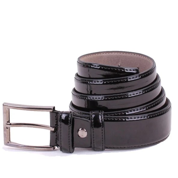 Dagoster DMK26-301 Siyah Rugan 3,5 cm Suni Deri Erkek Kemer ürün görseli 1