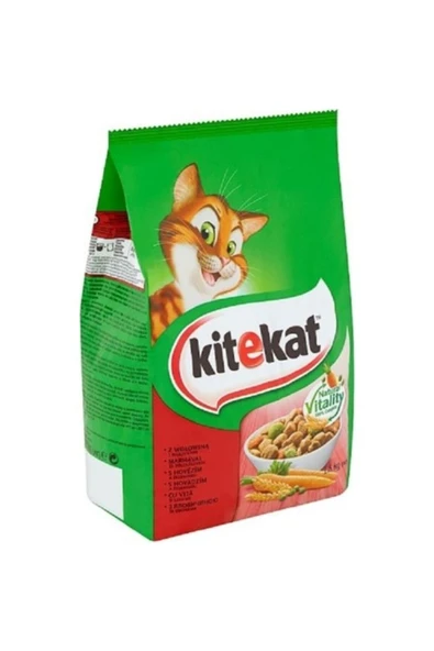 Kitekat Biftekli Ve Sebzeli Yetişkin Kedi Kuru Maması 1,8 Kg ürün görseli 1